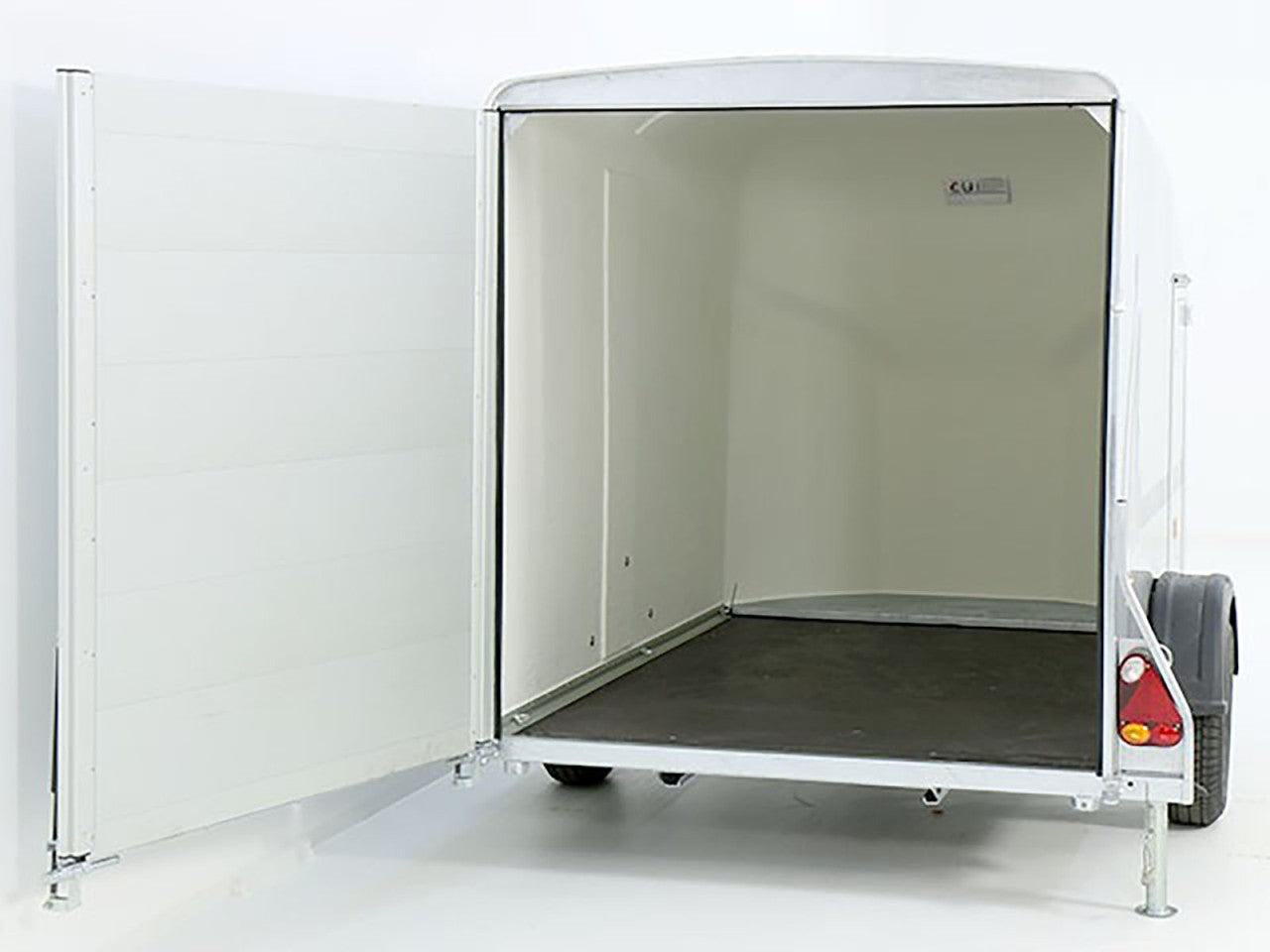 Debon Kofferanhänger Cargo 1300 Vollpoly 150x290cm H160cmTürgrau-Neu
