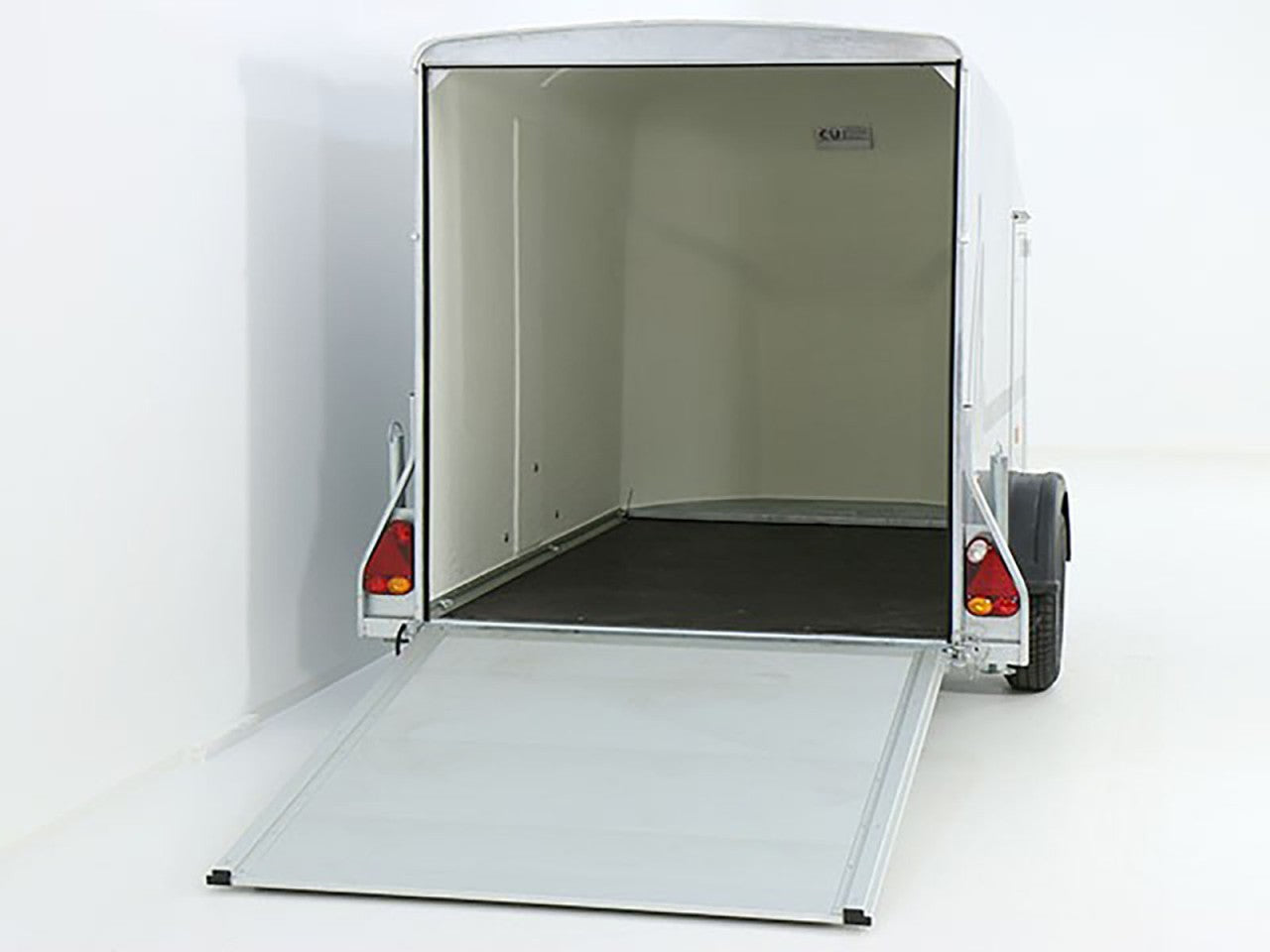 Debon Kofferanhänger Cargo 1300 Vollpoly 150x290cm H160cmTürgrau-Neu
