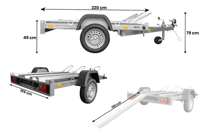 UNITRAILER MOTO 3 Kippmotorradanhänger
